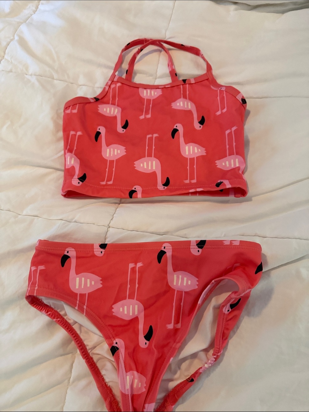 Pink Flamingo Two-Piece Swimsuit